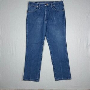 Wrangler Cowboy Cut Regular Fit Jeans Mens 36x30 Medium Wash Blue 936DEN Denim